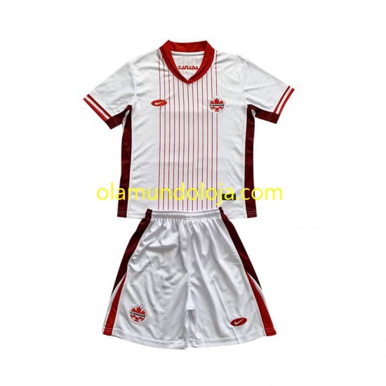 Camisola Canadá Criança Equipamento Segundo 2024 Manga Curta